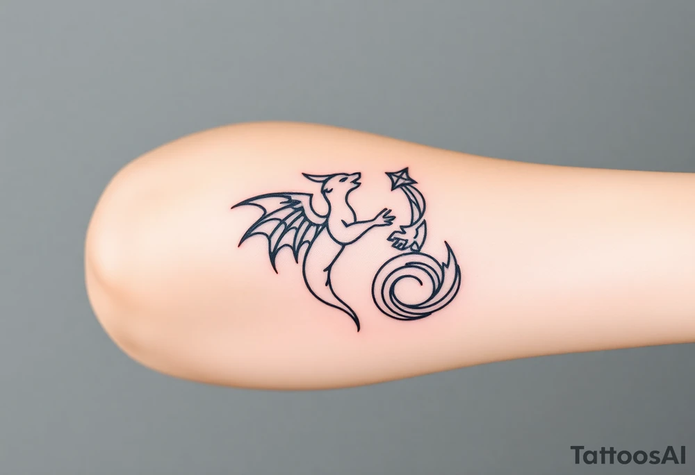 angel and dragon tattoo idea