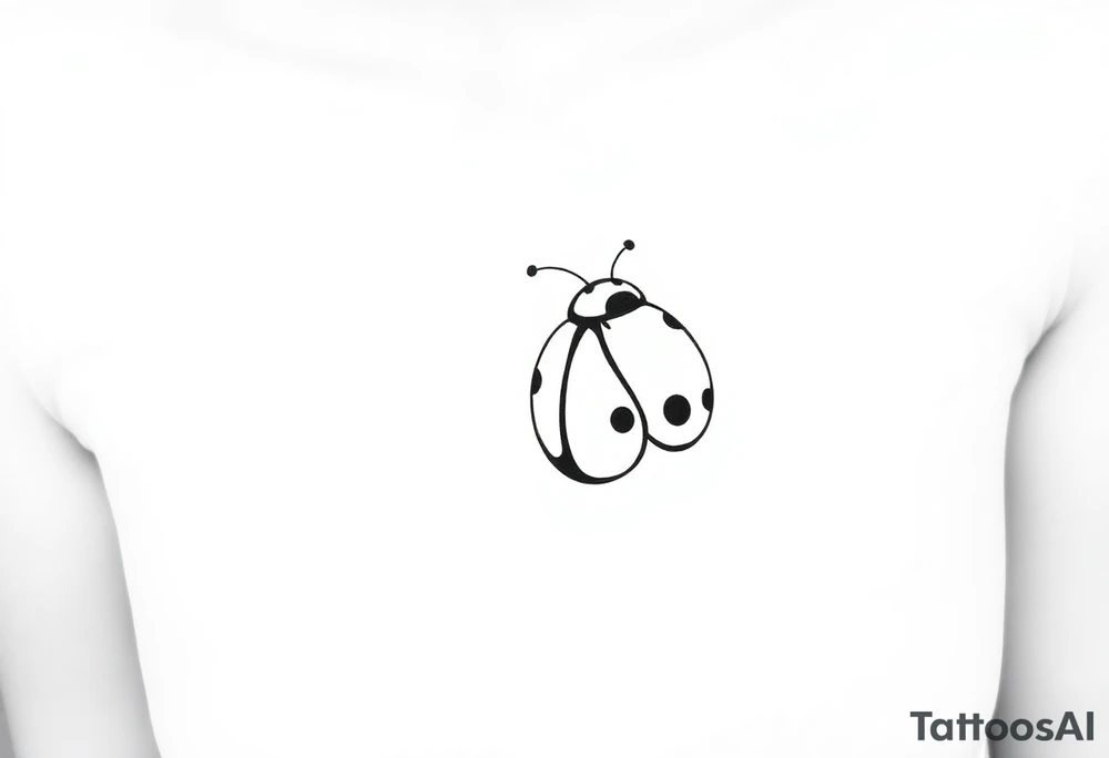 Cute ladybug tattoo idea