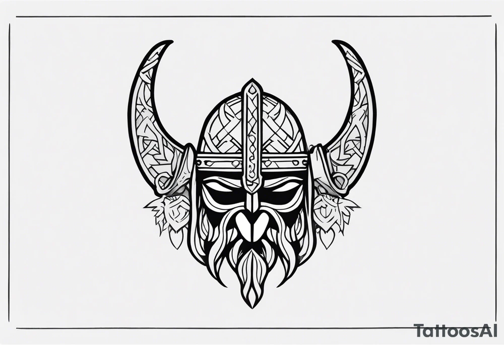 small minimalist viking tattoo idea