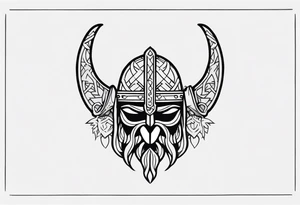small minimalist viking tattoo idea