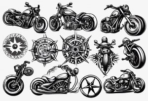 motorcycle speed wheel tattoo idea
