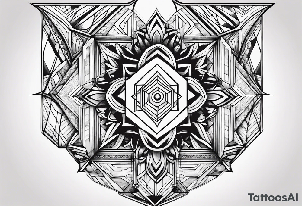 Patchwork unique tattoo idea