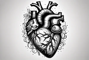 Anatomical Heart, bleeding, stitched tattoo idea