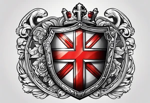 cross of st george on shield tattoo idea
