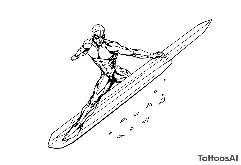 Silver Surfer comic accurate tattoo idea