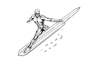 Silver Surfer comic accurate tattoo idea