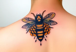Honey comb bees tattoo idea