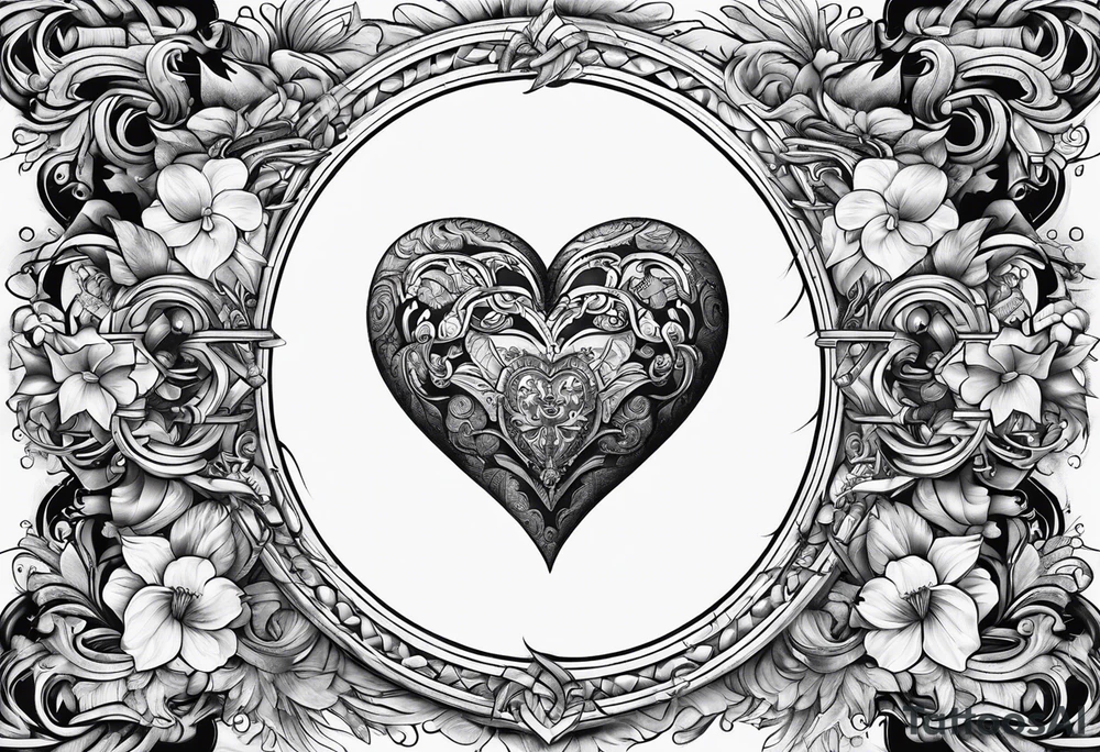Heart versus mind tattoo idea