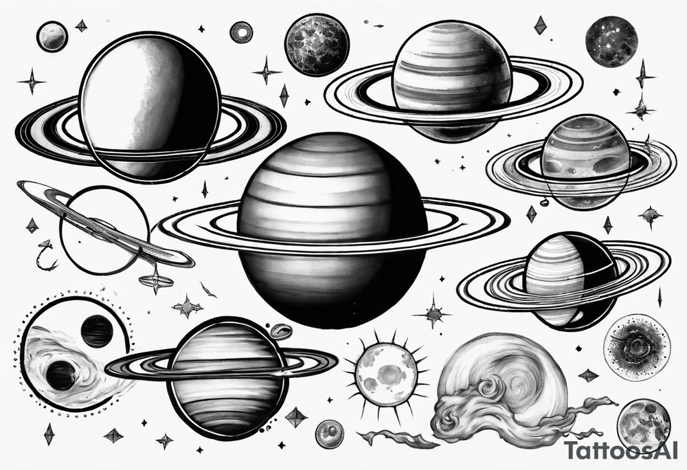 saturn tattoo idea