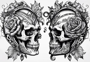 Heart versus mind tattoo idea