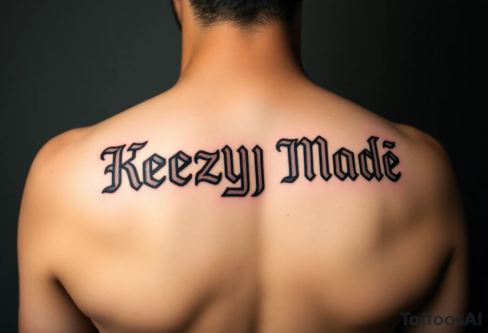 Fat bubble  lettering  (KeezY MadE) tattoo idea