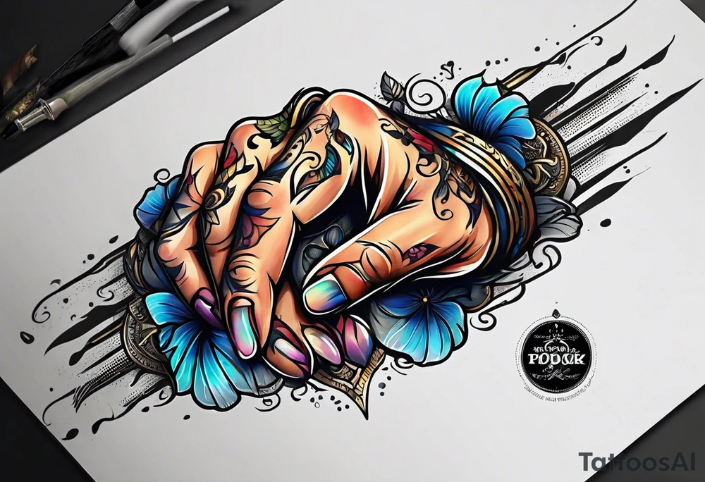 middle finger fuck you tattoo idea