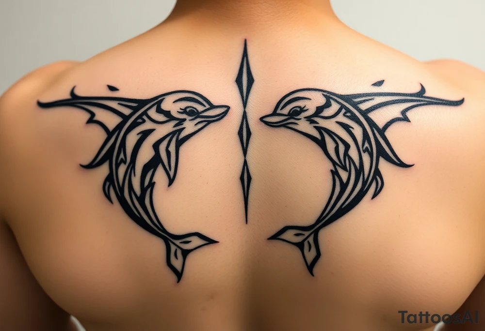 dolphin friendship tattoo idea