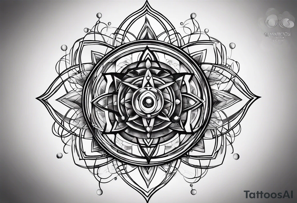 quantum atom with spiritual elements tattoo idea quantum atom with spiritual elements tattoo idea