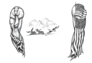 Masculin, country, mountains, wildlife, nature, racing , father of 4,
blue collar,  American flag,welder tattoo idea