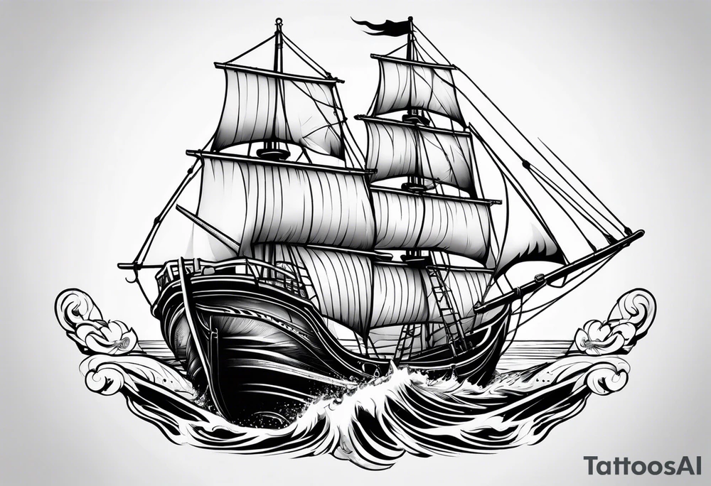 boat tattoo idea