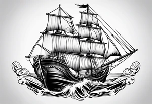boat tattoo idea