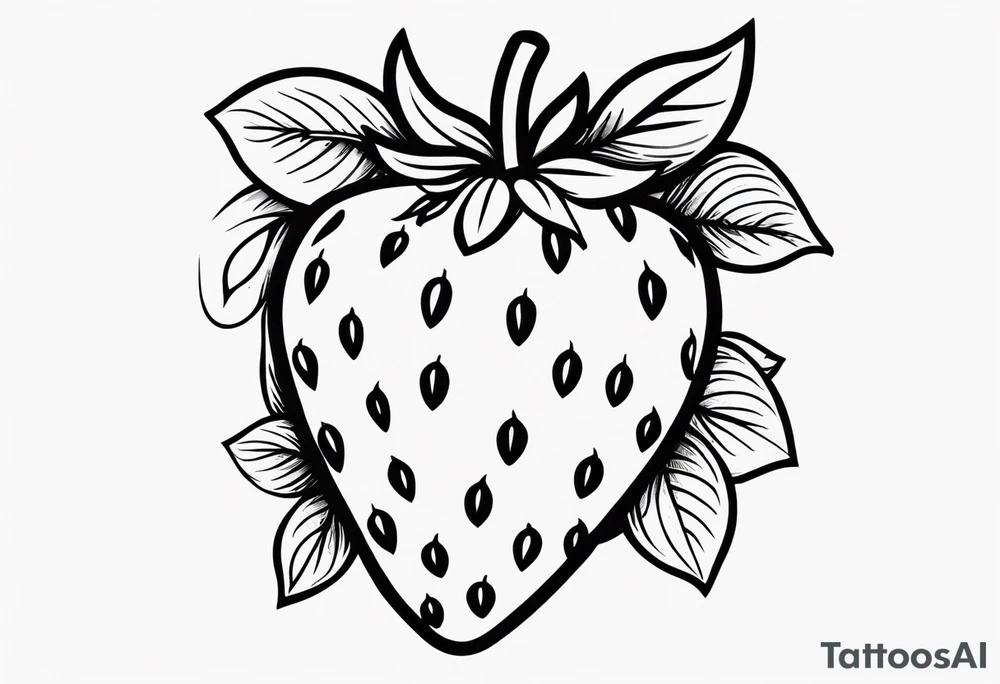 Strawberry tattoo idea