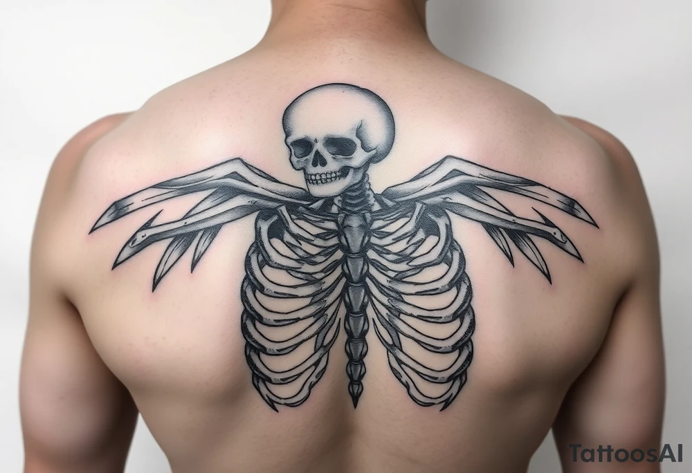 Purepecha warrior skeleton tattoo idea