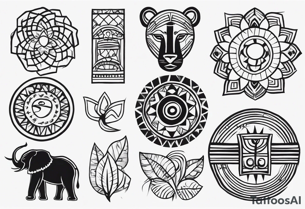 african symbolic cultural tattoos tattoo idea