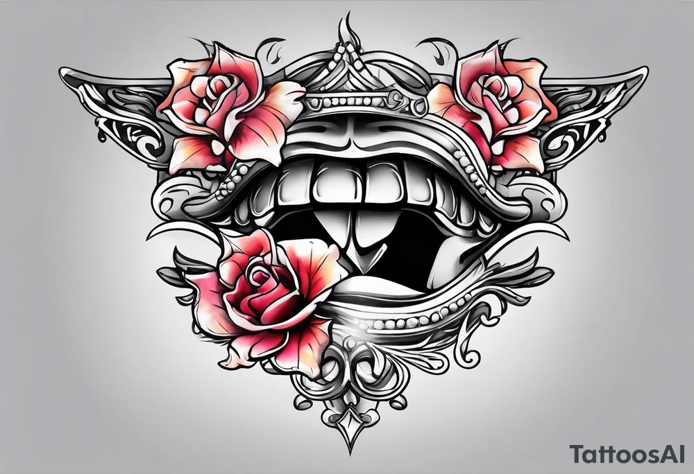 Shhh finger to lips tattoo idea