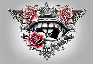 Shhh finger to lips tattoo idea