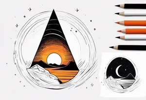 Black hole event horizon cone tattoo idea