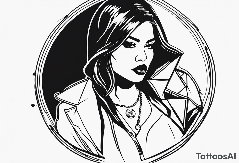gangster female style tattoo tattoo idea