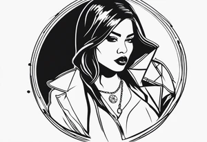 gangster female style tattoo tattoo idea