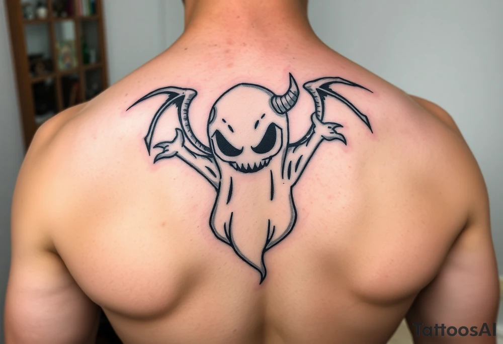 Demonic ghost tattoo idea