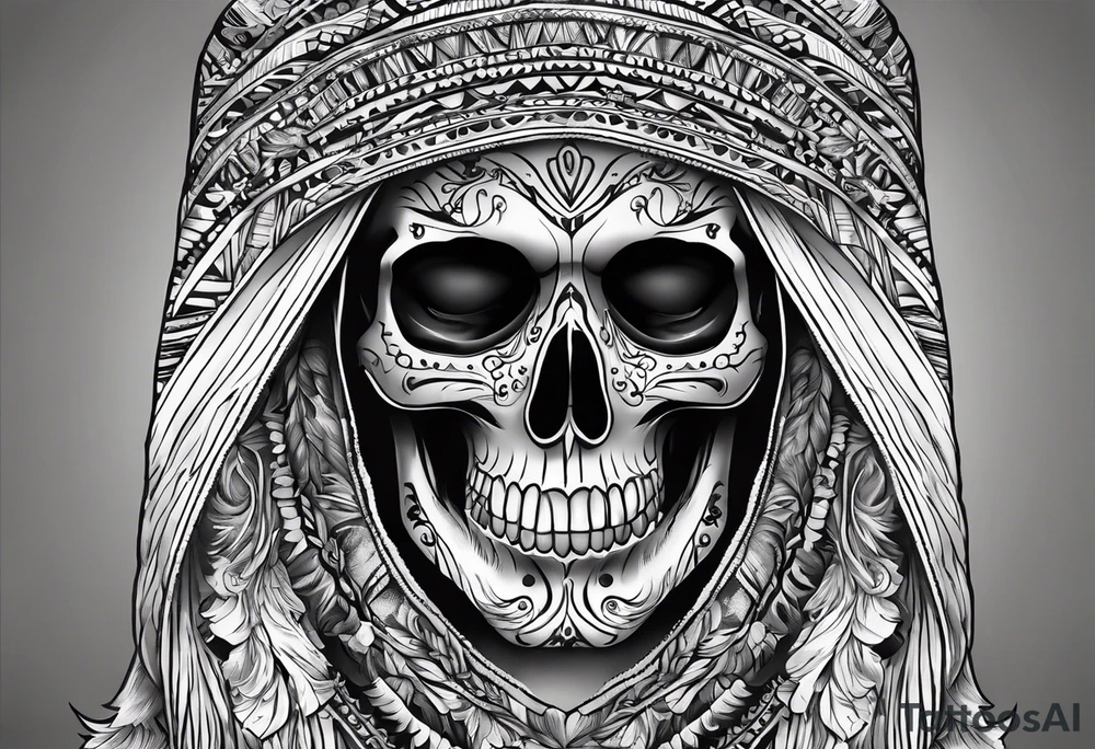 Ghost with sarape tattoo idea