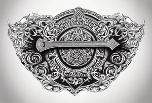 Valhalla viking 
Sword shield tattoo idea