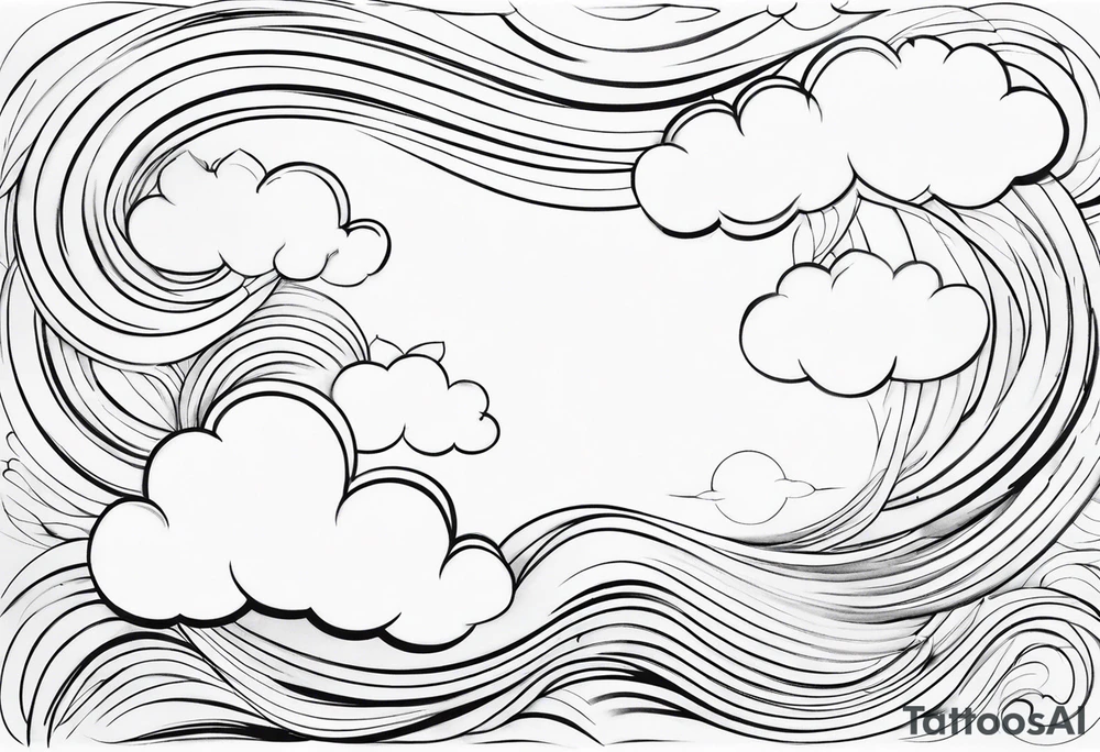 heaven clouds swirl tattoo idea