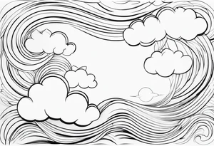 heaven clouds swirl tattoo idea