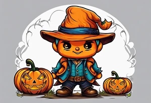 Not a jack-o'-lantern. Pumpkin child tattoo idea