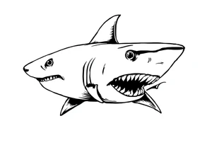 American traditional shark tattoo idea