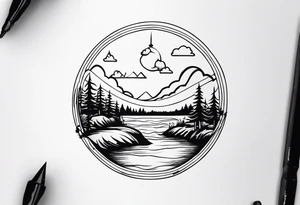 Illustrate a simple tattoo inspired by the chorus of the song “after the storm” by Mumford and sons. tattoo idea