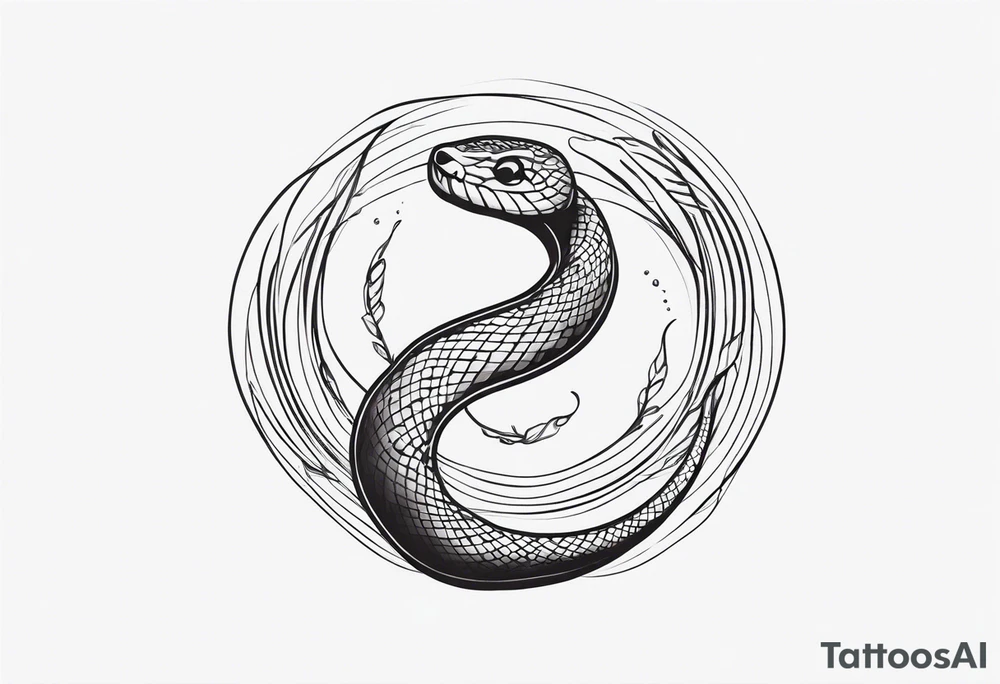 long snake tattoo idea
