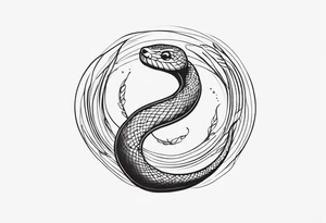 long snake tattoo idea