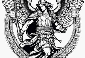 St Michael in action tattoo idea