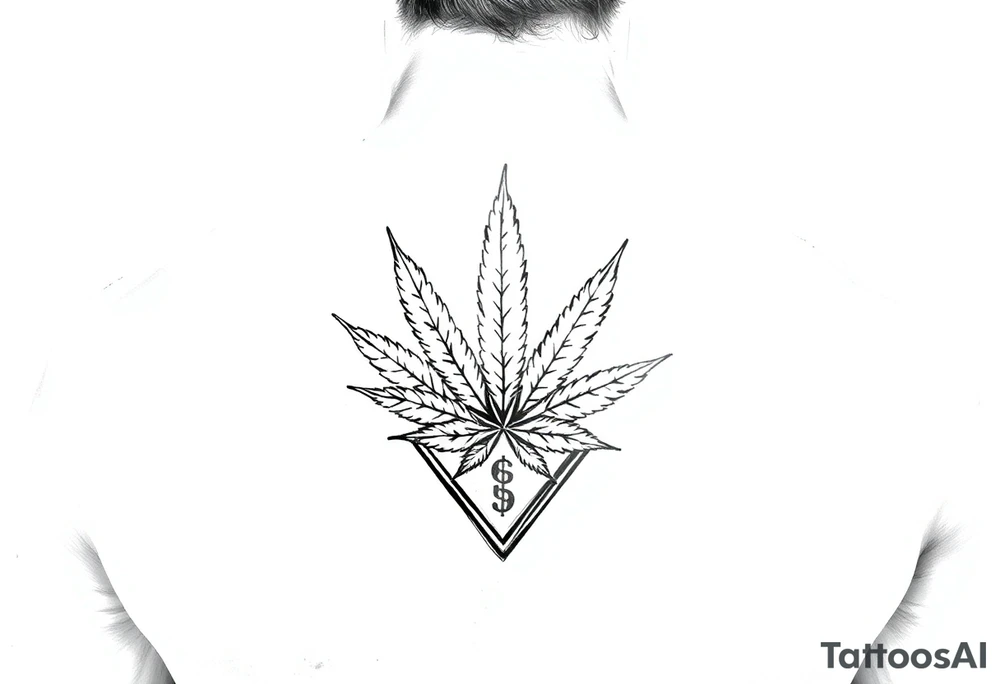 Weed money sign bandana tattoo idea