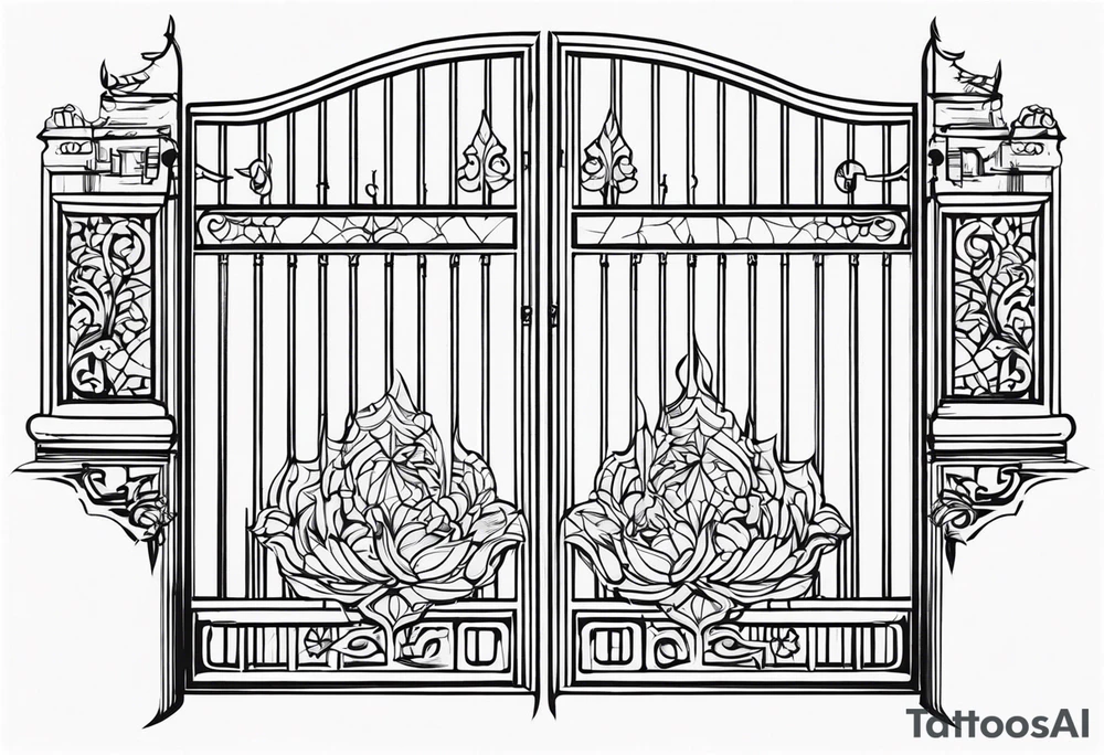 gate vector tattoo idea