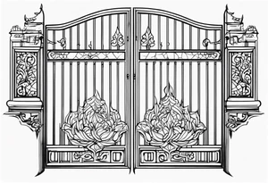 gate vector tattoo idea