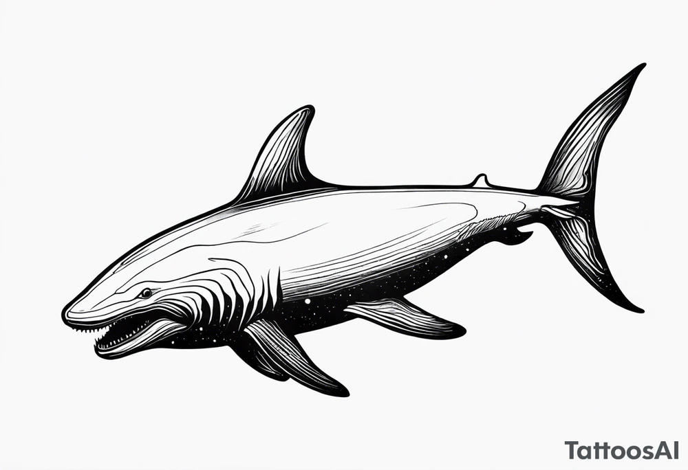 Gojira from Mars to Sirius simple whale tattoo idea