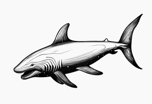 Gojira from Mars to Sirius simple whale tattoo idea