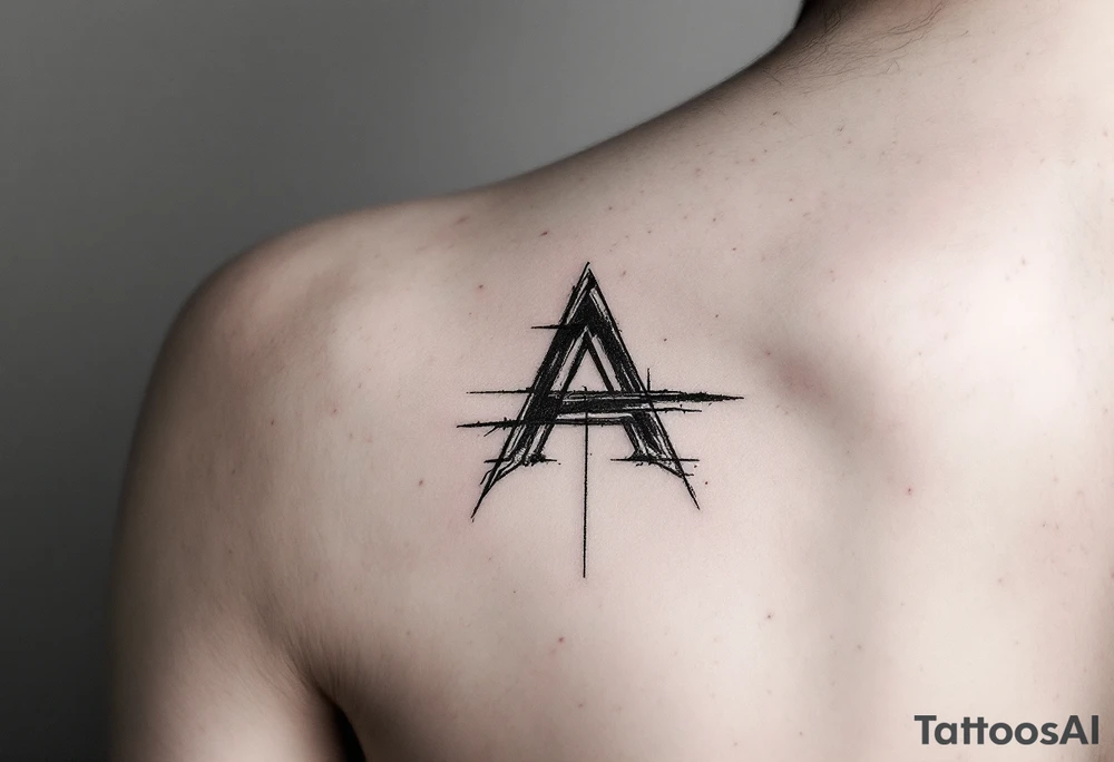 A tattoo that gives off fashion, and streetwear with inspiration from Virgil Abloh tattoo idea