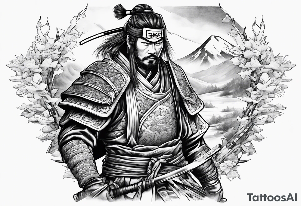 Winter samurai tattoo idea