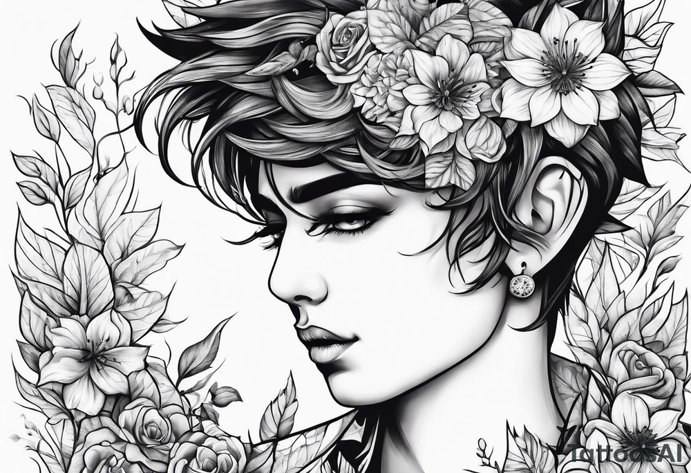 flower boy tattoo idea