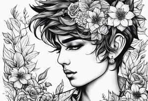 flower boy tattoo idea