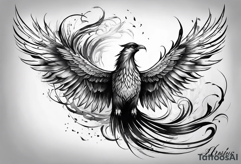 phoenix being reborn tattoo idea